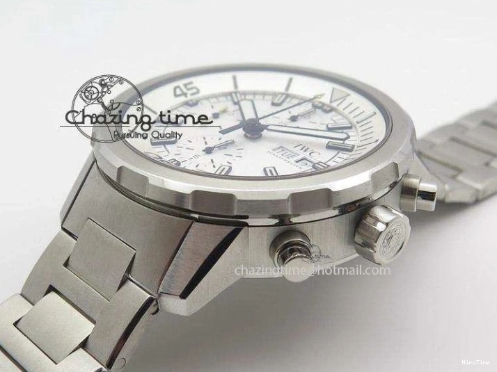 MIROTIME 1228 Versatile Aquatimer Chrono IW376803 V6F 1:1 Best Edition White Dial On SS Bracelet A 7359